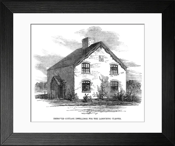 Framed Print : WORKERS COTTAGE / 1857 Framed Print : WORKERS COTTAGE / 1857
