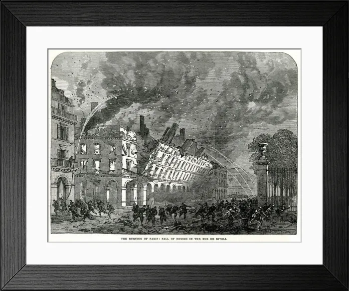 Framed Print : RUE DE RIVOLI DAMAGE 1871 Framed Print : RUE DE RIVOLI DAMAGE 1871