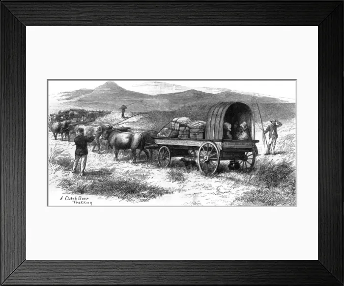 Framed Print : Boer Family Trekking