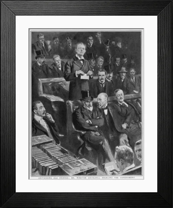 Framed Print : Churchill / Heckling / 1905 Framed Print : Churchill / Heckling / 1905
