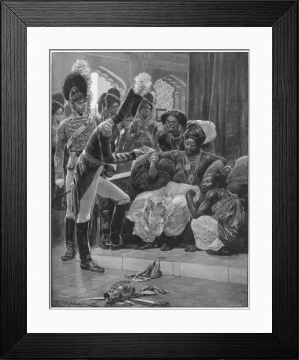 Framed Print : British Depose King  /  1815