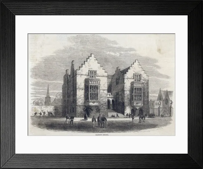 Framed Print : HARROW / ILN 1862 Framed Print : HARROW / ILN 1862