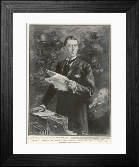 Framed Print : Austen Chamberlain / 1904 Framed Print : Austen Chamberlain / 1904