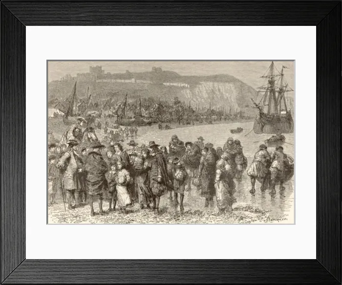 Framed Print : French Huguenots Flee Framed Print : French Huguenots Flee
