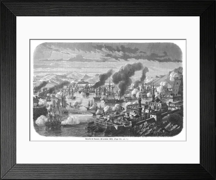 Framed Print : Battle of Navarino  /  1827