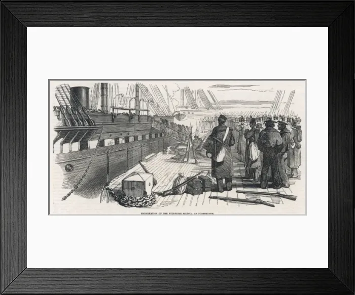 Framed Print : British Troops Embark