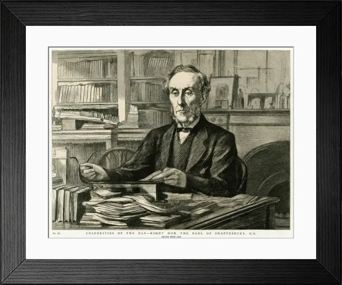 Framed Print : Anthony Ashley Cooper 7th Earl of Shaftesbury Framed Print : Anthony Ashley Cooper 7th Earl of Shaftesbury