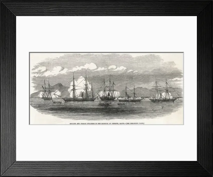 Framed Print : French Steamers  /  Haiti