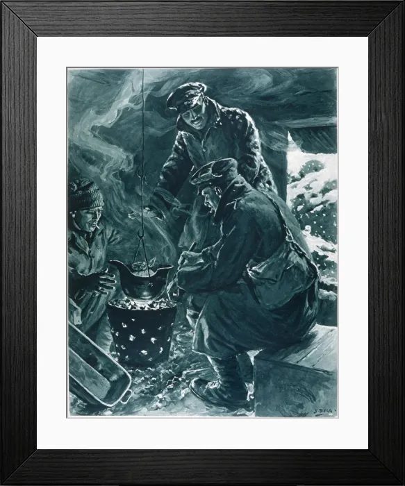 Framed Print : Xmas Pudding in Trenches Framed Print : Xmas Pudding in Trenches