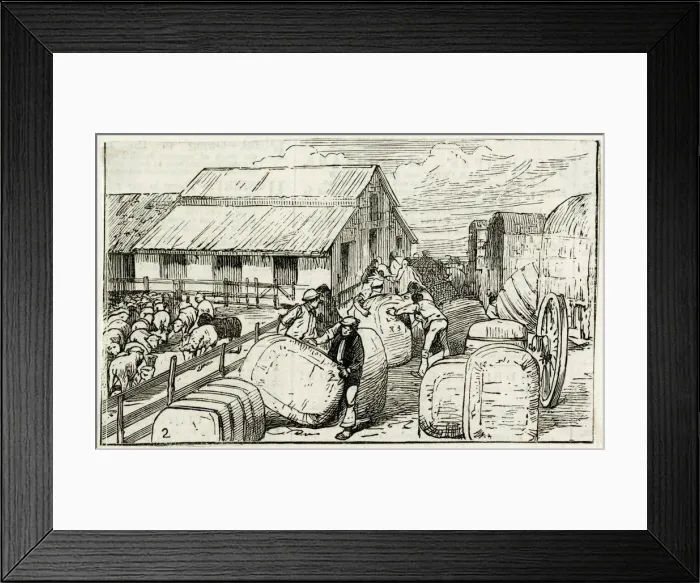 Framed Print : WOOL BALES IN ARGENTINA Framed Print : WOOL BALES IN ARGENTINA