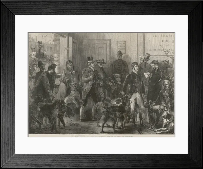 Framed Print : Dog Show in 1865