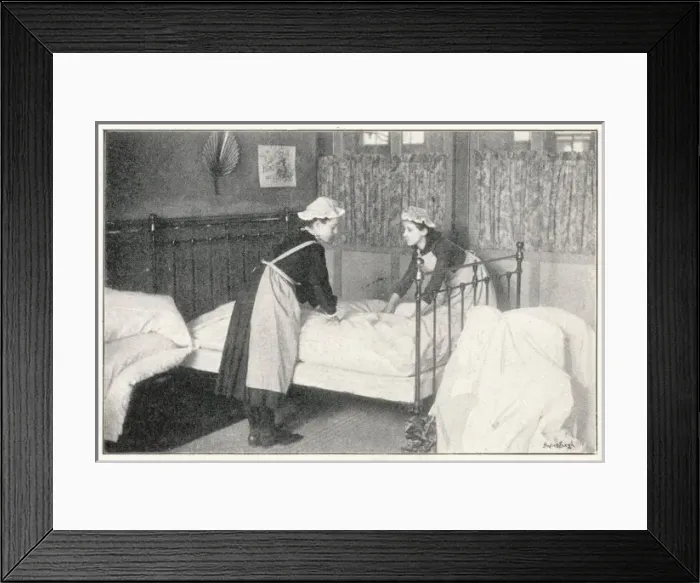 Framed Print : Board School Bed 1893 Framed Print : Board School Bed 1893