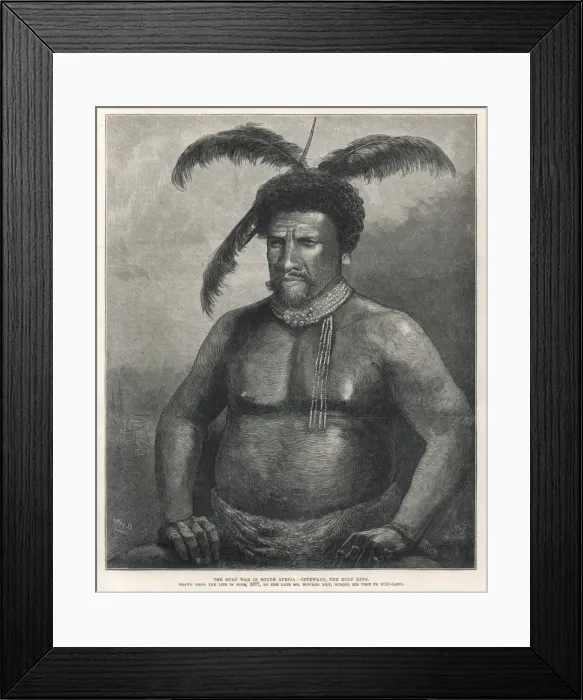 Framed Print : Cetewayo / Zulu / Iln 1879 Framed Print : Cetewayo / Zulu / Iln 1879