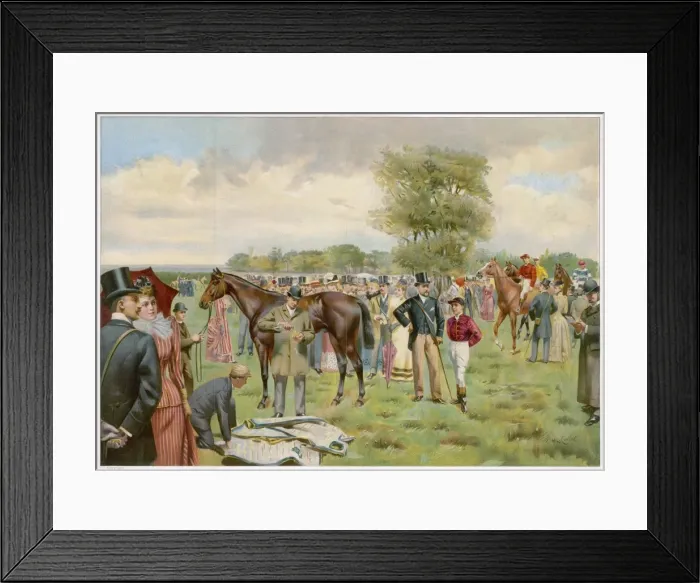 Framed Print : Epsom Derby Paddock 1892