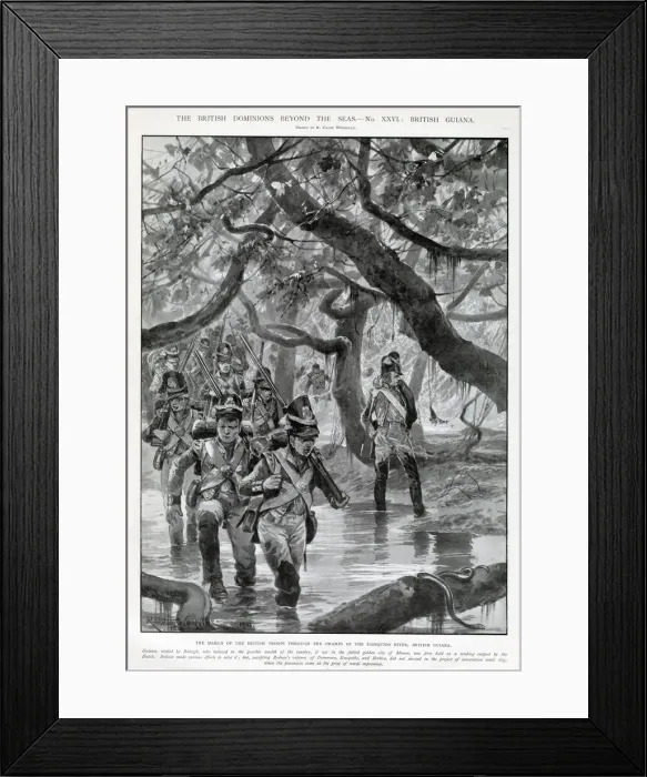 Framed Print : British forces occupy Guyana. Date: 1803 Framed Print : British forces occupy Guyana. Date: 1803