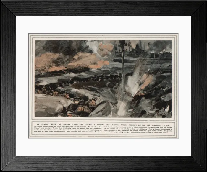 Framed Print : German Gas Attack