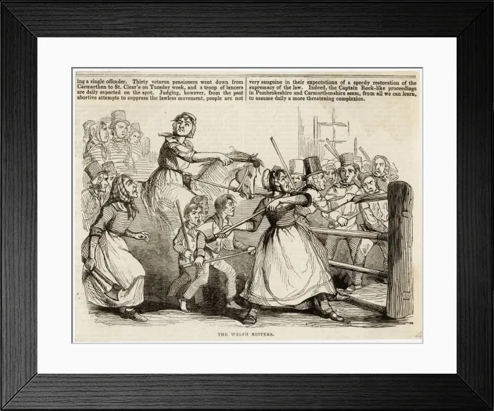 Framed Print : Rebecca Riots  /  1843