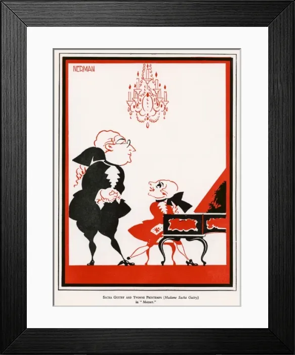 Framed Print : Sacha Guitry / Wife / 1929 Framed Print : Sacha Guitry / Wife / 1929