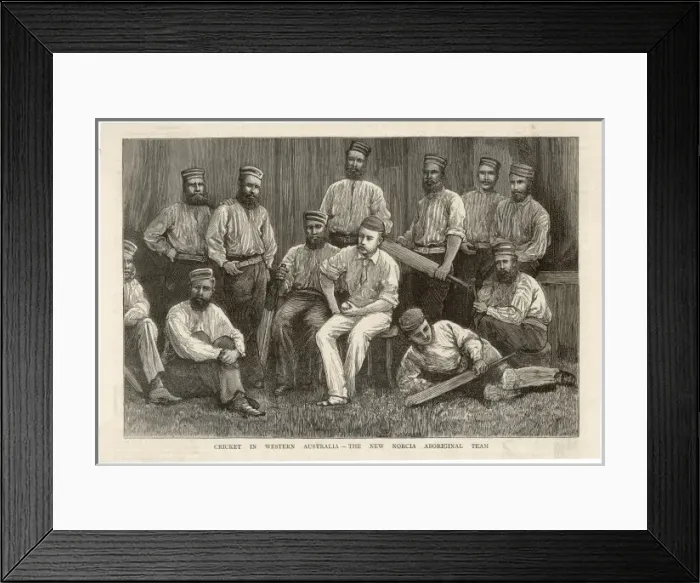 Framed Print : Aboriginal Players / 1879 Framed Print : Aboriginal Players / 1879