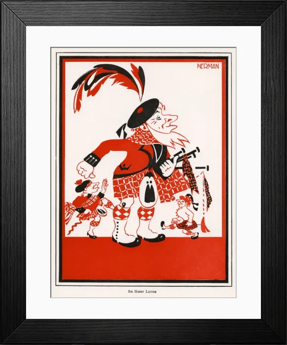 Framed Print : Harry Lauder / Nerman Framed Print : Harry Lauder / Nerman