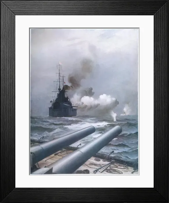 Framed Print : Lion Sinks a Cruiser