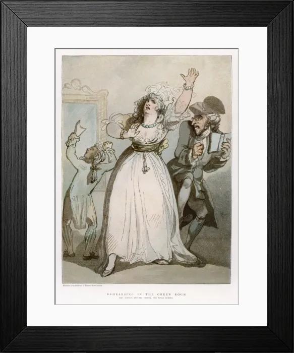 Framed Print : Siddons / Rehearsing Framed Print : Siddons / Rehearsing