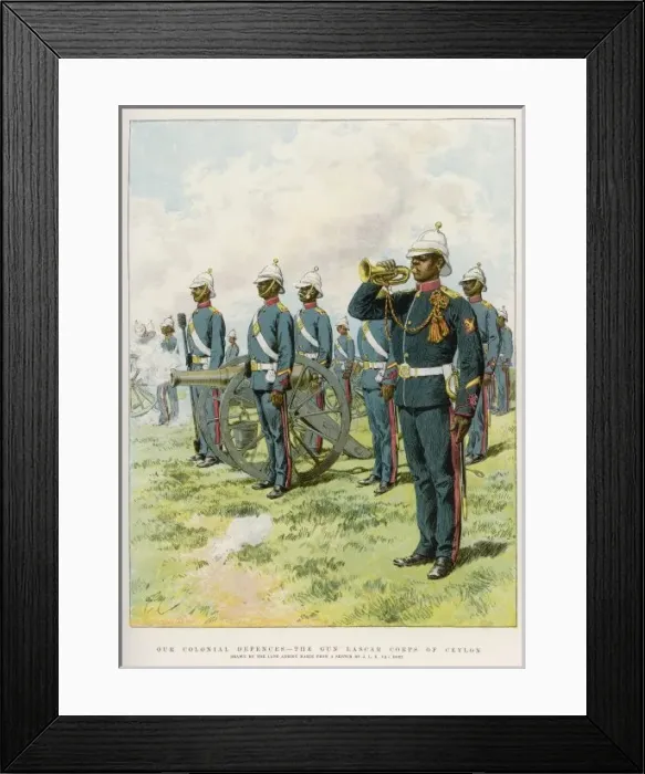 Framed Print : Gun Lascar Ceylon 1892 Framed Print : Gun Lascar Ceylon 1892