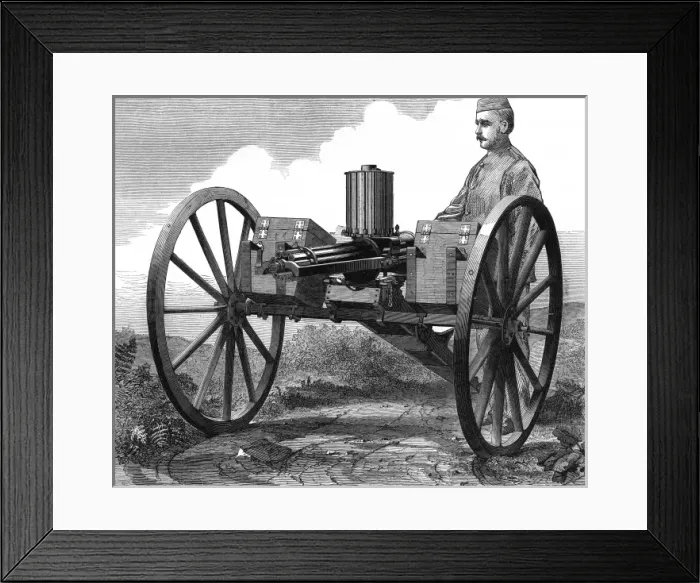 Framed Print : GATLING GUN / / ILN / 1872 Framed Print : GATLING GUN / / ILN / 1872