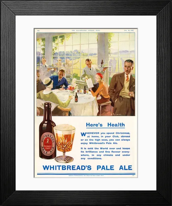 Framed Print : Advert for Whitbread Pale Ale Framed Print : Advert for Whitbread Pale Ale