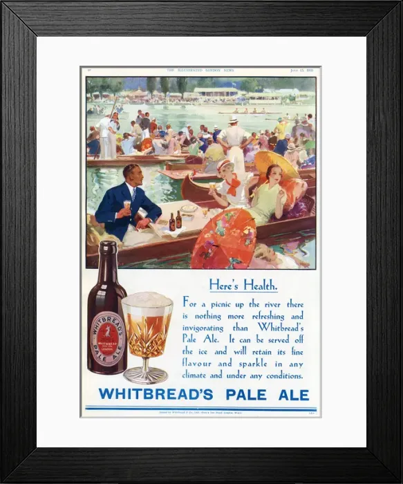 Framed Print : Advert for Whitbread Pale Ale