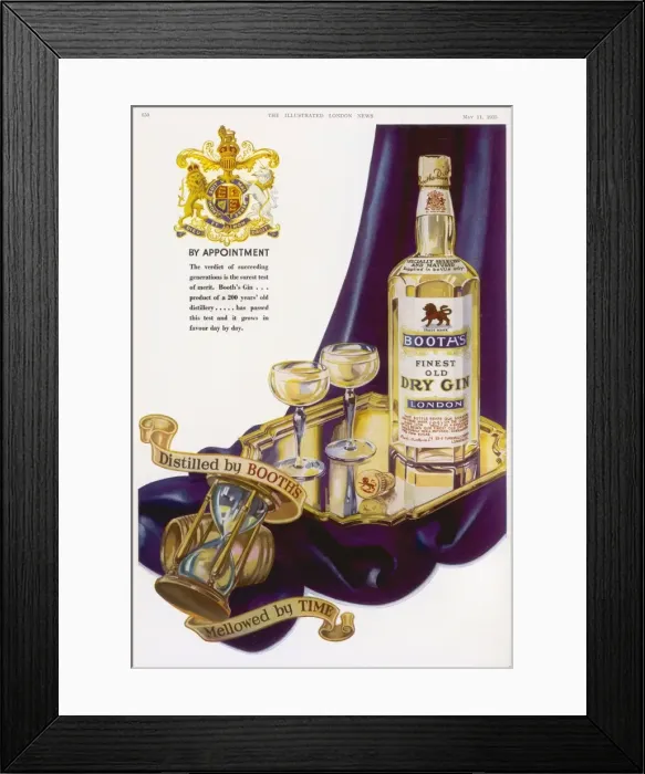 Framed Print : ADVERT / BOOTHs GIN 1935 Framed Print : ADVERT / BOOTHs GIN 1935