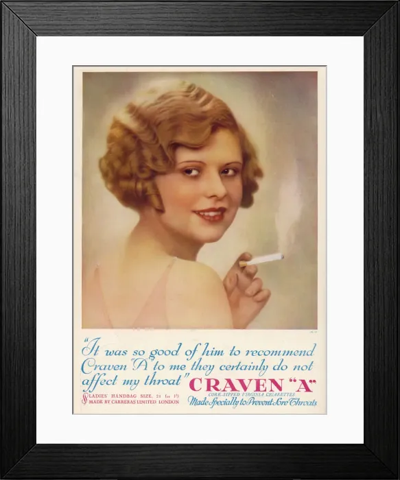 Framed Print : Craven Cigarettes Framed Print : Craven Cigarettes