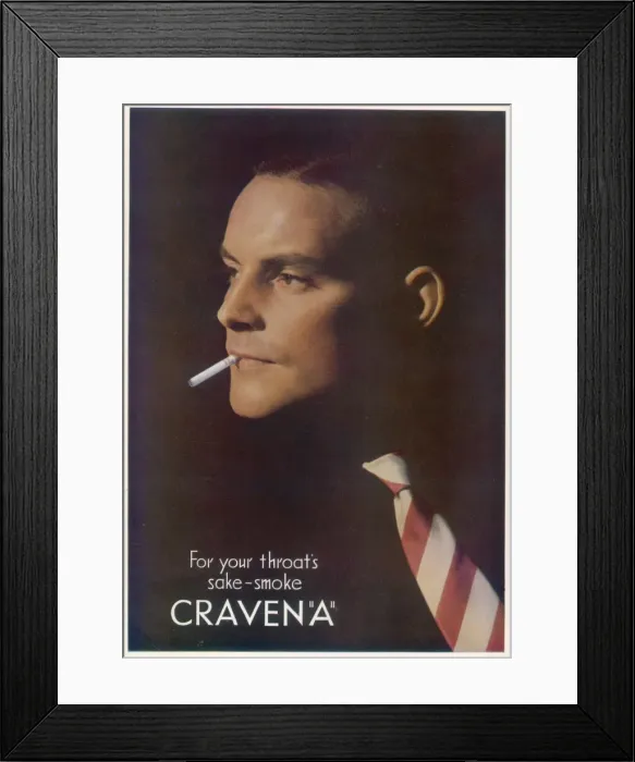 Framed Print : Craven Cigarettes Framed Print : Craven Cigarettes