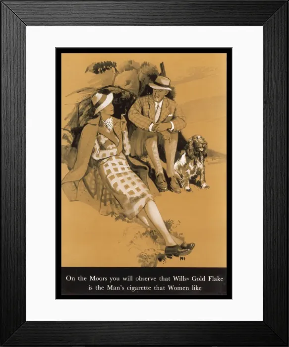 Framed Print : Advert  /  Gold Flake Cigs