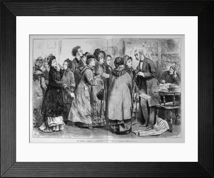 Framed Print : Women Lobbying Mp / 1880 Framed Print : Women Lobbying Mp / 1880