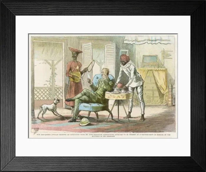 Framed Print : Officer in Indian Home Framed Print : Officer in Indian Home
