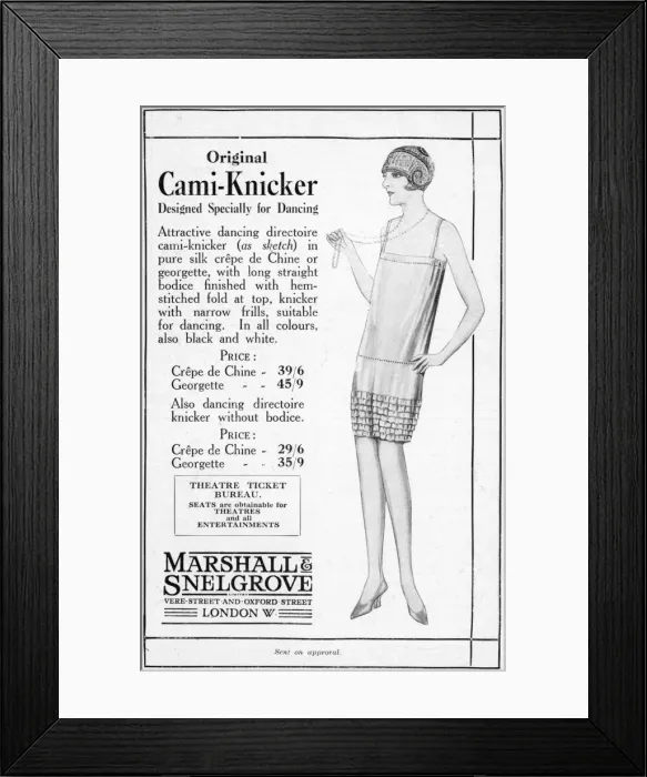 Framed Print : Cami-Knickers / Graphic Framed Print : Cami-Knickers / Graphic