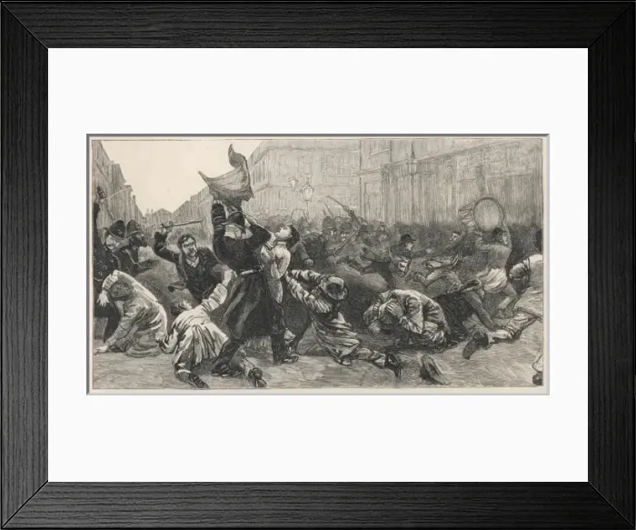 Framed Print : Bloody Sunday riot in Trafalgar Square Framed Print : Bloody Sunday riot in Trafalgar Square