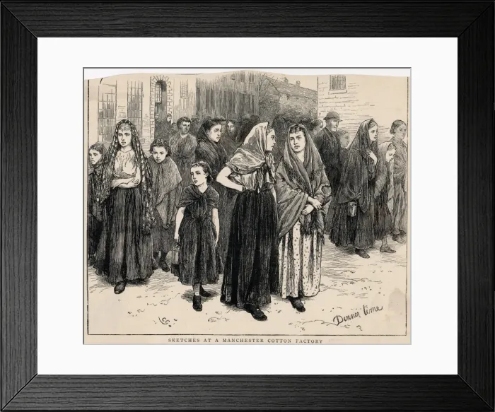 Framed Print : Manchester Mill Girls Framed Print : Manchester Mill Girls