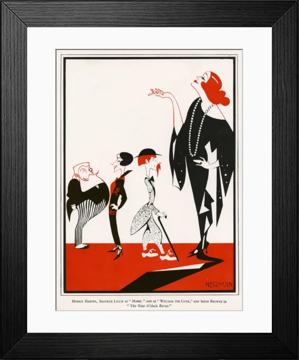 Framed Print : Beatrice Lillie / Nerman Framed Print : Beatrice Lillie / Nerman
