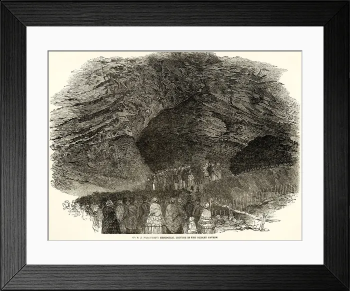 Framed Print : MURCHISON IN CAVERN 1849 Framed Print : MURCHISON IN CAVERN 1849