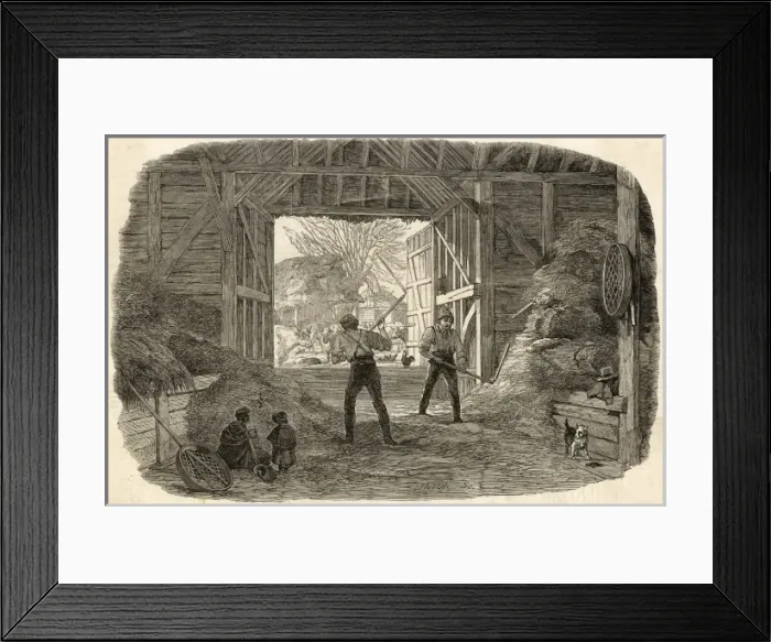Framed Print : Threshing, Britain