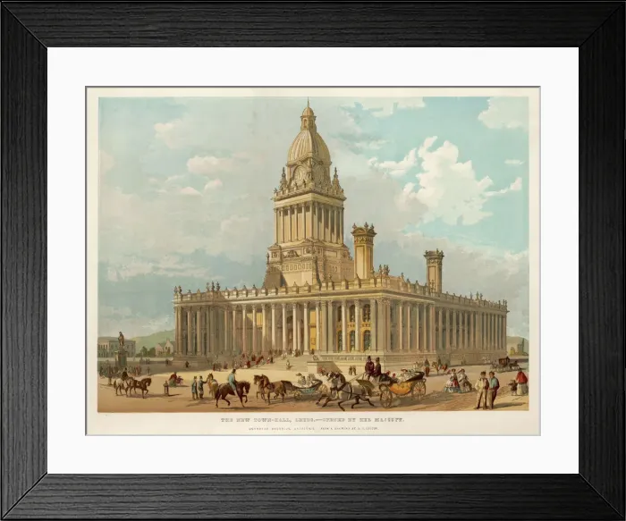 Framed Print : Leeds / Town Hall 1858 Framed Print : Leeds / Town Hall 1858