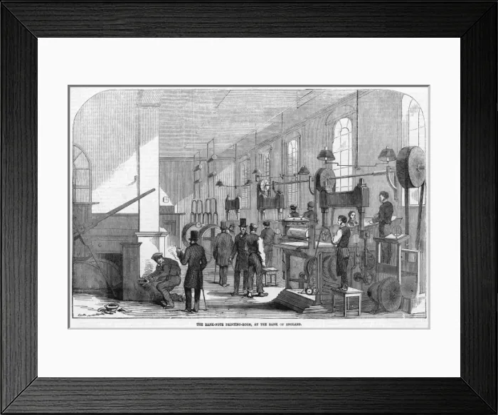 Framed Print : Printing at Bank of Eng Framed Print : Printing at Bank of Eng