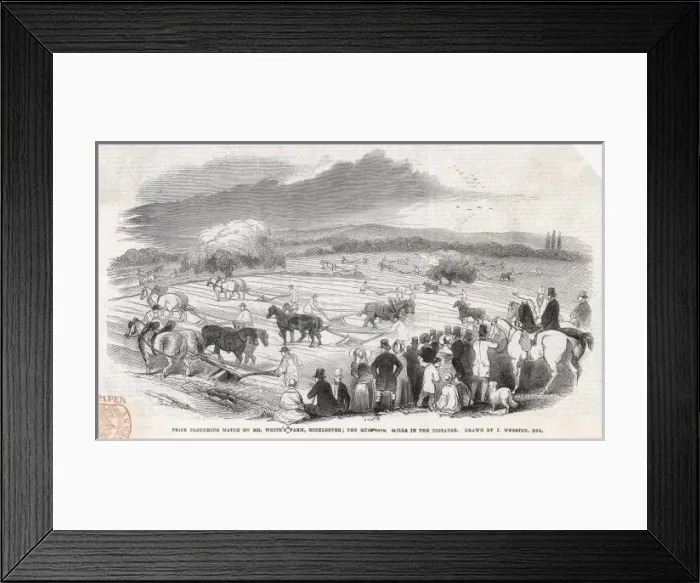 Framed Print : Ploughing Match 1843
