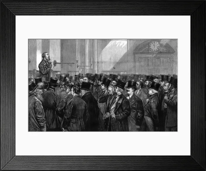 Framed Print : Hammered Bankrupt 1874
