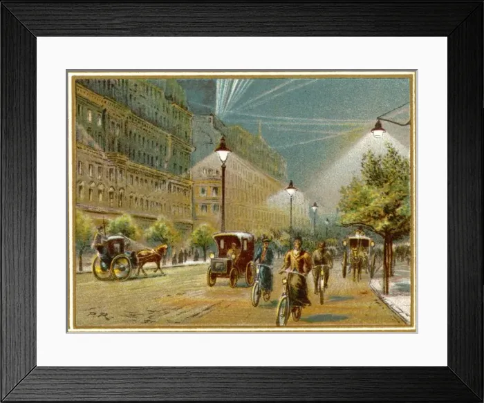 Framed Print : Electric Str. Light U. K Framed Print : Electric Str. Light U. K