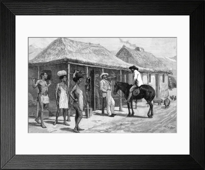 Framed Print : SWAZILAND STORE 1889