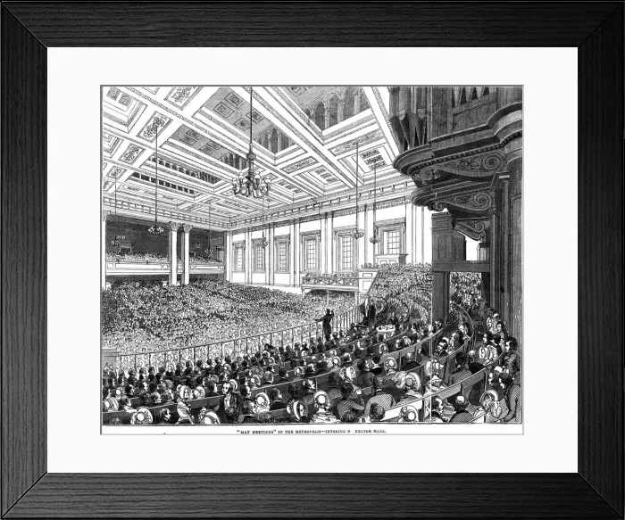 Framed Print : EXETER HALL / MEETING 1844 Framed Print : EXETER HALL / MEETING 1844