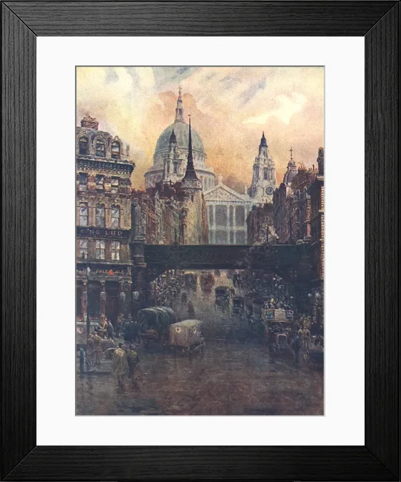 Framed Print : Ludgate Hill / 1918 Framed Print : Ludgate Hill / 1918